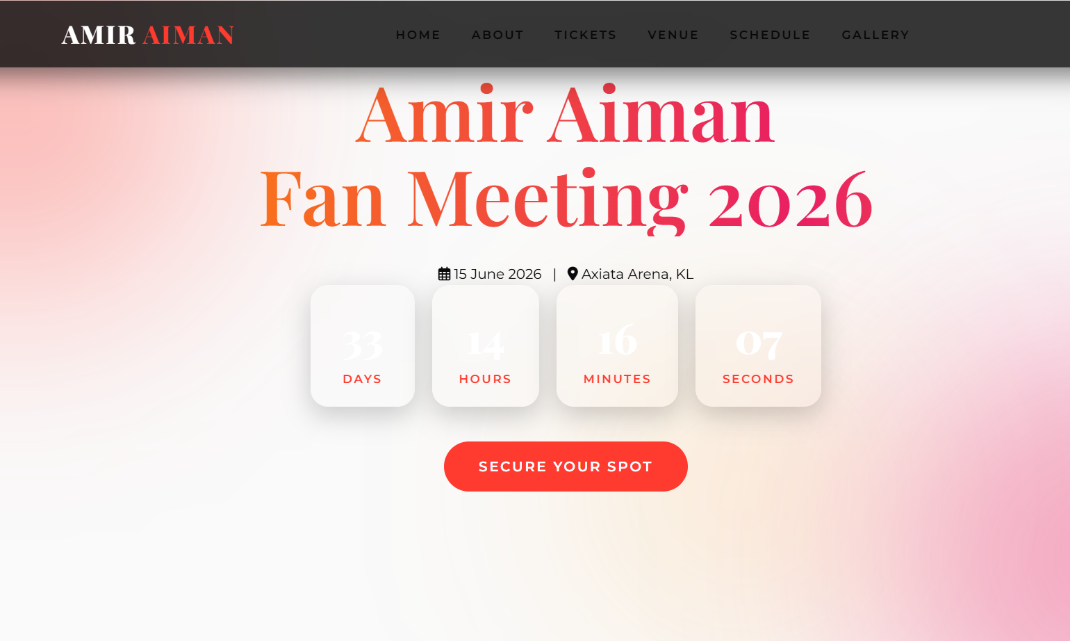 Amir Aiman Fan Meeting 2026